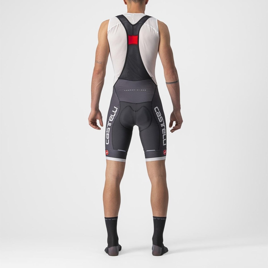 Dark Grey / Silver Grey Men Castelli COMPETIZIONE KIT Bib Shorts | ZNKW-69481