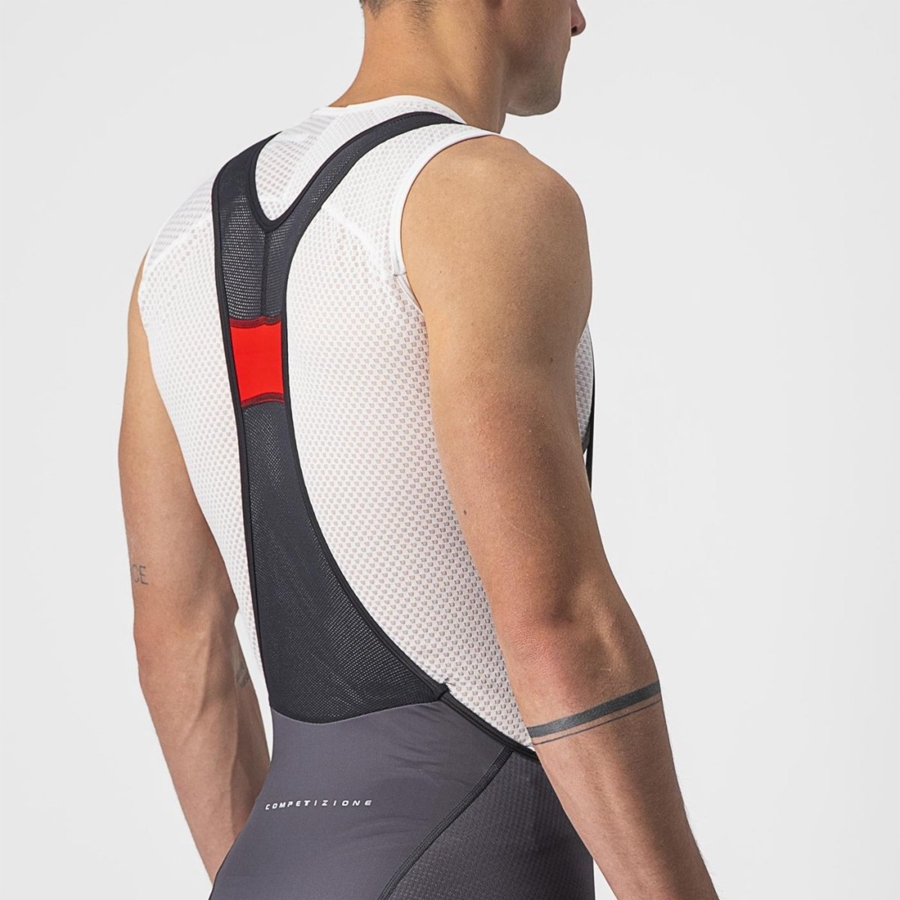 Dark Grey / Silver Grey Men Castelli COMPETIZIONE KIT Bib Shorts | ZNKW-69481