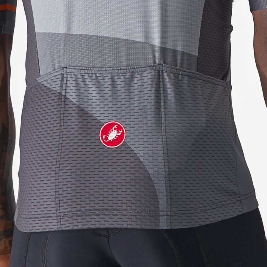 Dark Grey / Silver Grey Men Castelli ORIZZONTE Jersey | XKAC-48560