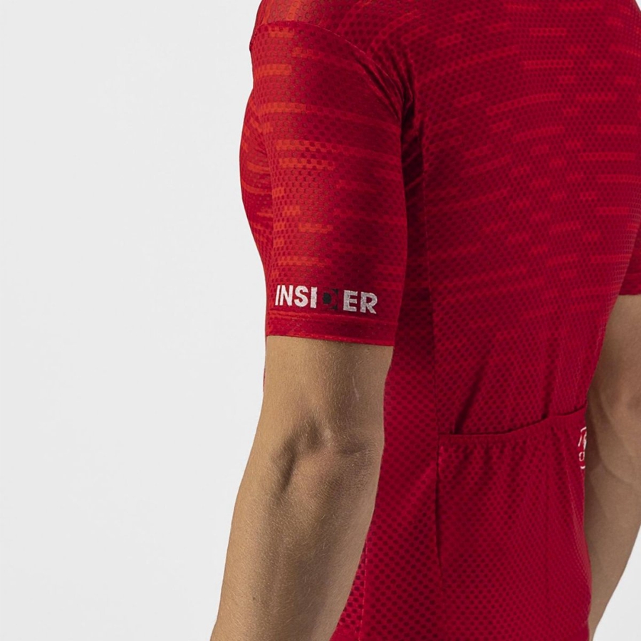 Dark Red Men Castelli INSIDER Jersey | CKXD-17206