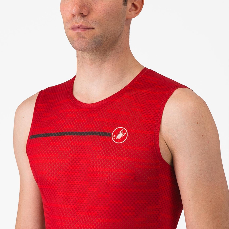 Dark Red Men Castelli INSIDER SLEEVELESS Jersey | HKET-14623