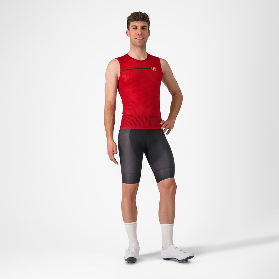 Dark Red Men Castelli INSIDER SLEEVELESS Jersey | HKET-14623