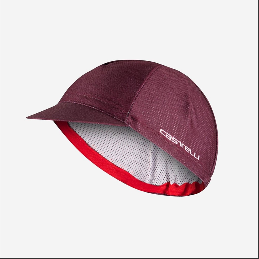 Deep Burgundy Men Castelli ROSSO CORSA 2 Cap | ETYF-27091