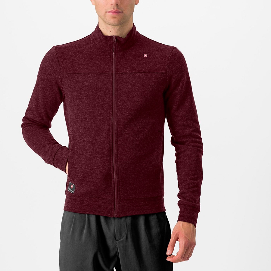 Deep Burgundy Men Castelli VIGORELLI TRACK Casual | GMHC-05296