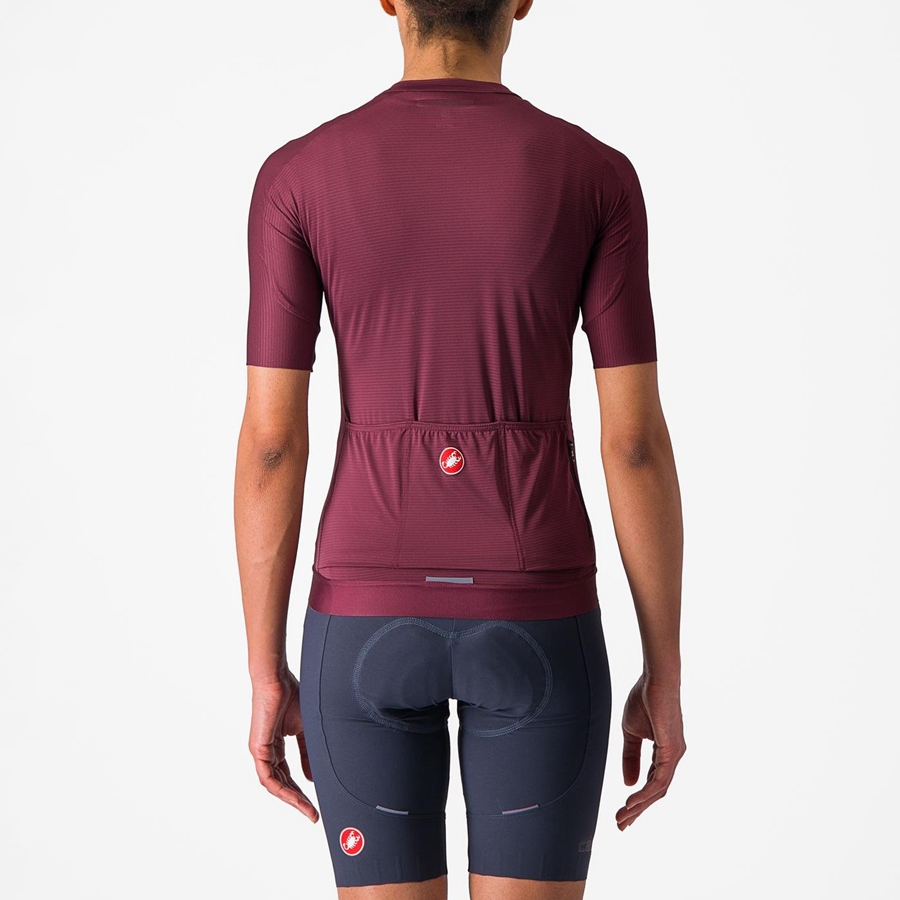 Deep Burgundy / Deep Burgundy Women Castelli ESPRESSO W Jersey | AXVG-97813