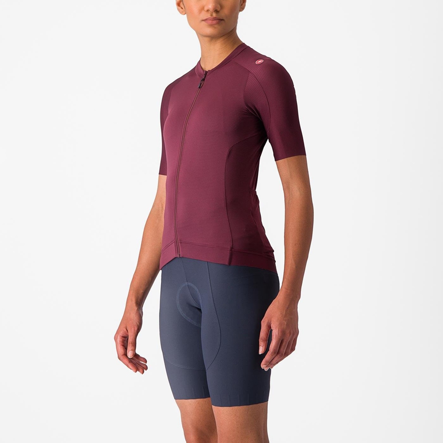 Deep Burgundy / Deep Burgundy Women Castelli ESPRESSO W Jersey | AXVG-97813