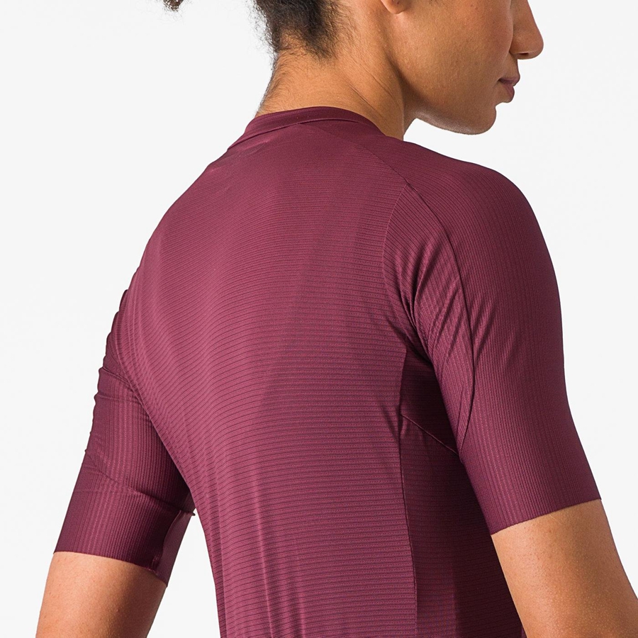 Deep Burgundy / Deep Burgundy Women Castelli ESPRESSO W Jersey | AXVG-97813