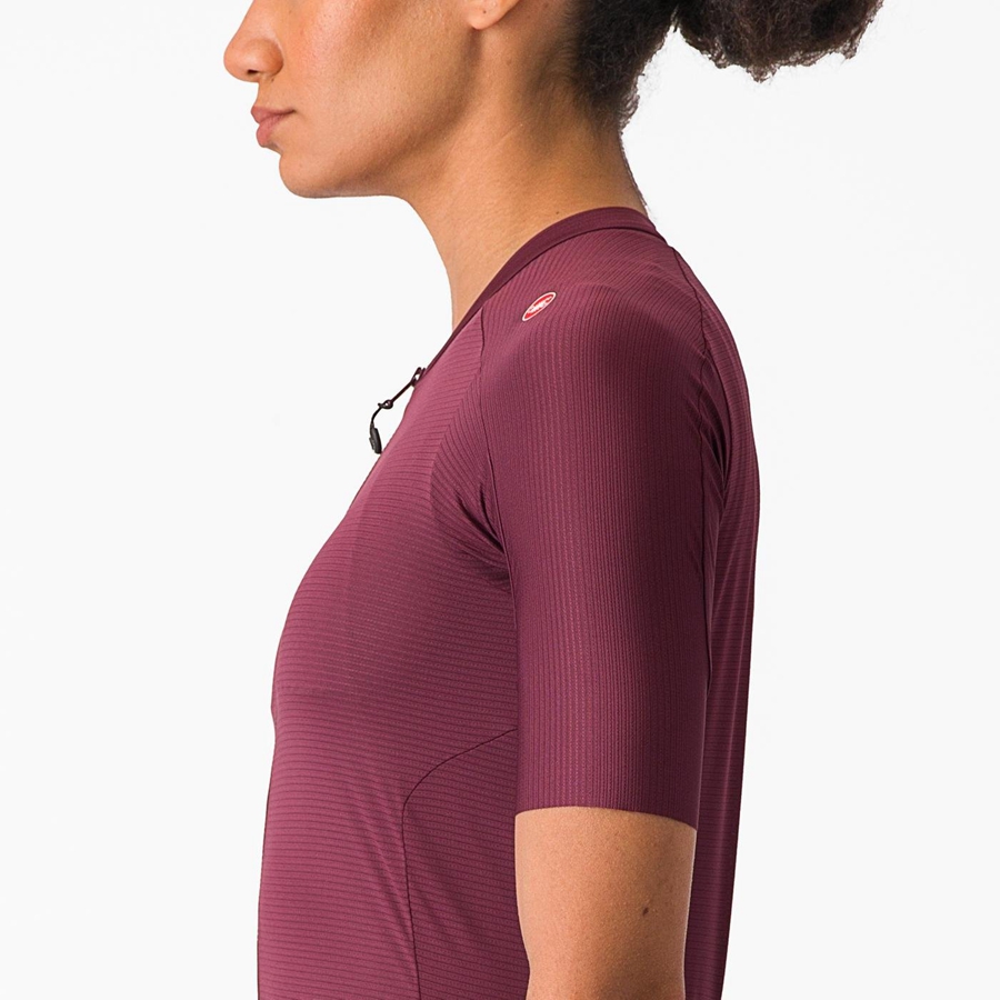 Deep Burgundy / Deep Burgundy Women Castelli ESPRESSO W Jersey | AXVG-97813