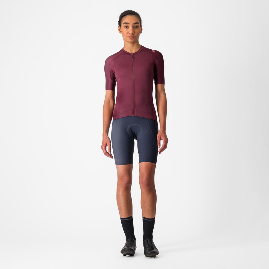 Deep Burgundy / Deep Burgundy Women Castelli ESPRESSO W Jersey | AXVG-97813