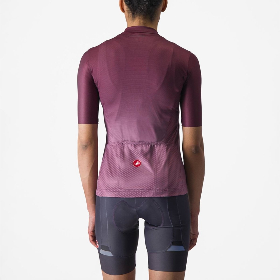 Deep Burgundy / Deep Purple Women Castelli SALITA Jersey | MBWS-01876