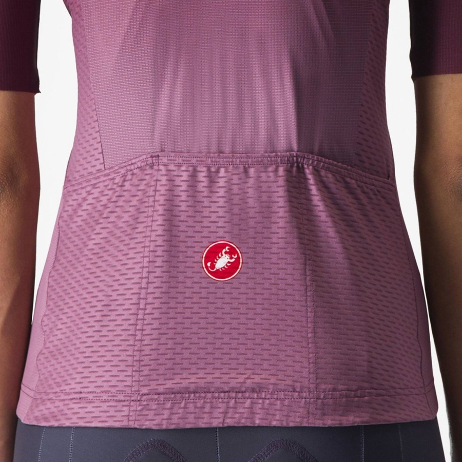 Deep Burgundy / Deep Purple Women Castelli SALITA Jersey | MBWS-01876