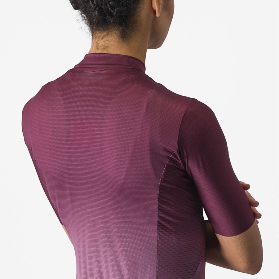 Deep Burgundy / Deep Purple Women Castelli SALITA Jersey | MBWS-01876