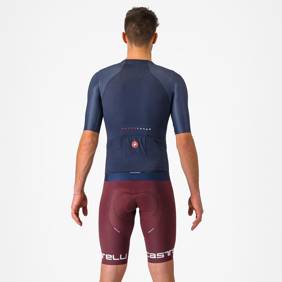 Deep Burgundy / White Men Castelli FREE AERO RC CLASSIC Bib Shorts | QLFY-30756