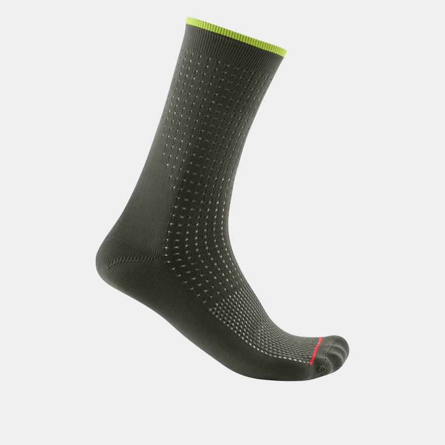 Deep Green Men Castelli PREMIO 18 Socks | LDTA-93512