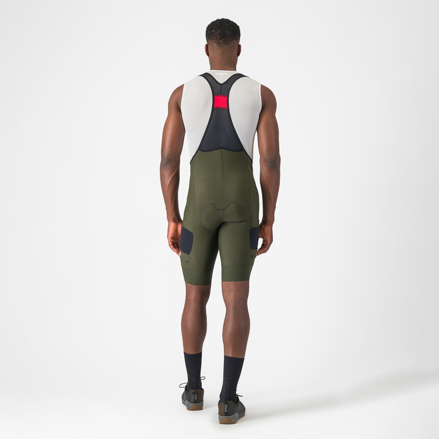 Deep Green Men Castelli UNLIMITED CARGO Bib Shorts | YPGM-48207