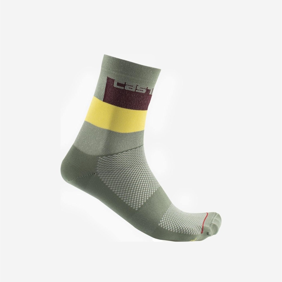 Green Men Castelli BLOCCO 15 Socks | MSYN-09827