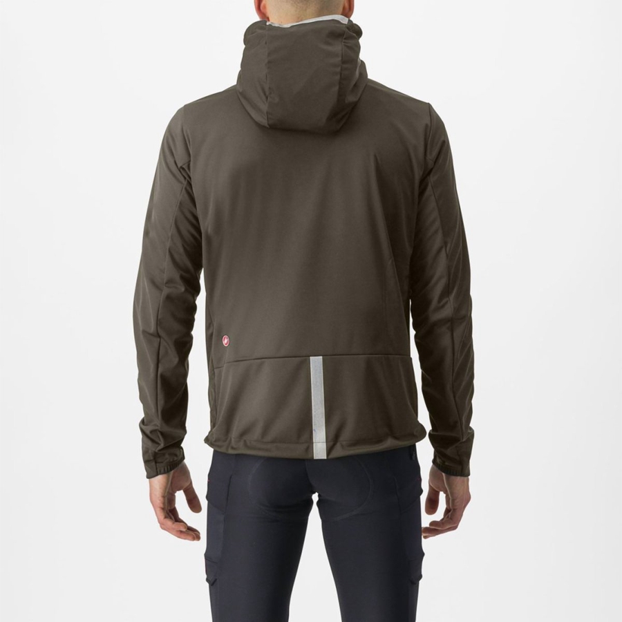 Green Men Castelli TRAIL HOODIE Jackets | PBJD-65914