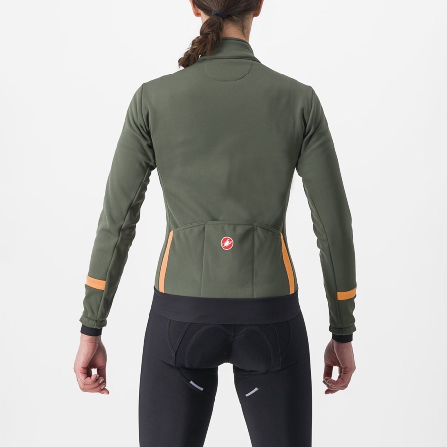 Green Women Castelli DINAMICA 2 Jackets | ELYM-09823