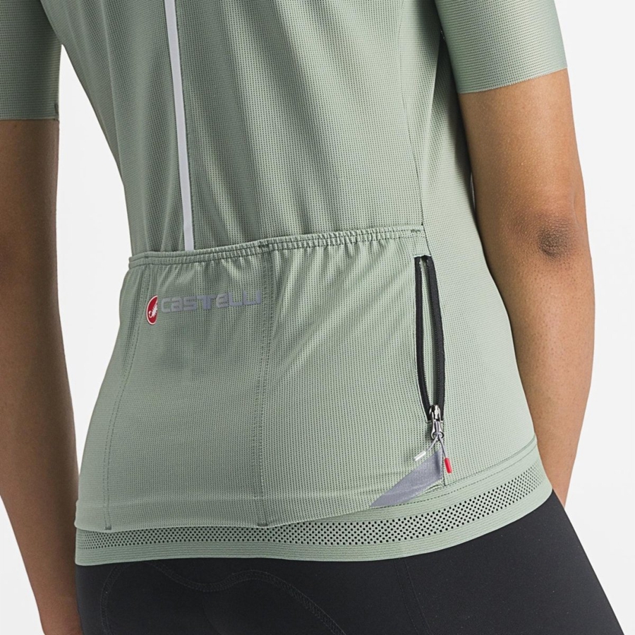 Green Women Castelli ENDURANCE W Jersey | YTOJ-30975