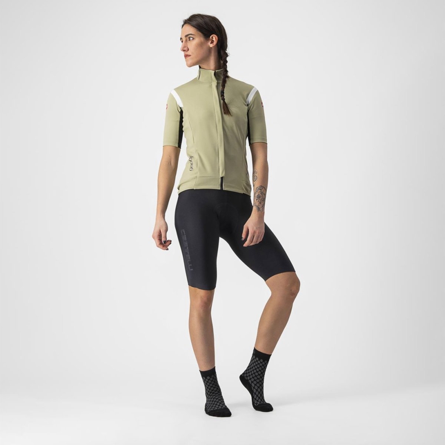 Green Women Castelli GABBA RoS 2 W Jackets | MAHP-26935