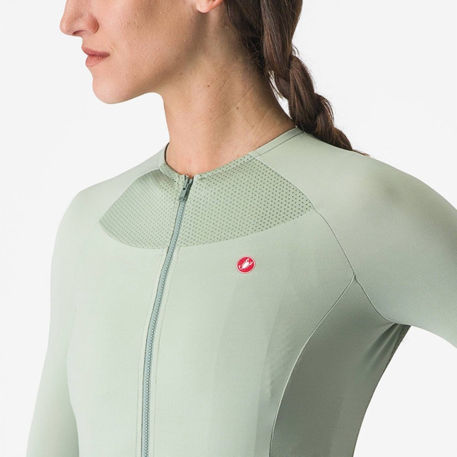 Green / Blue Women Castelli VELOCISSIMA 2 Jersey | GBDA-71630