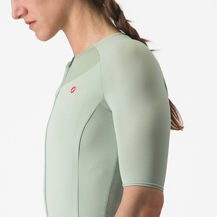 Green / Blue Women Castelli VELOCISSIMA 2 Jersey | GBDA-71630