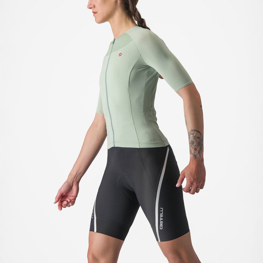 Green / Blue Women Castelli VELOCISSIMA 2 Jersey | GBDA-71630