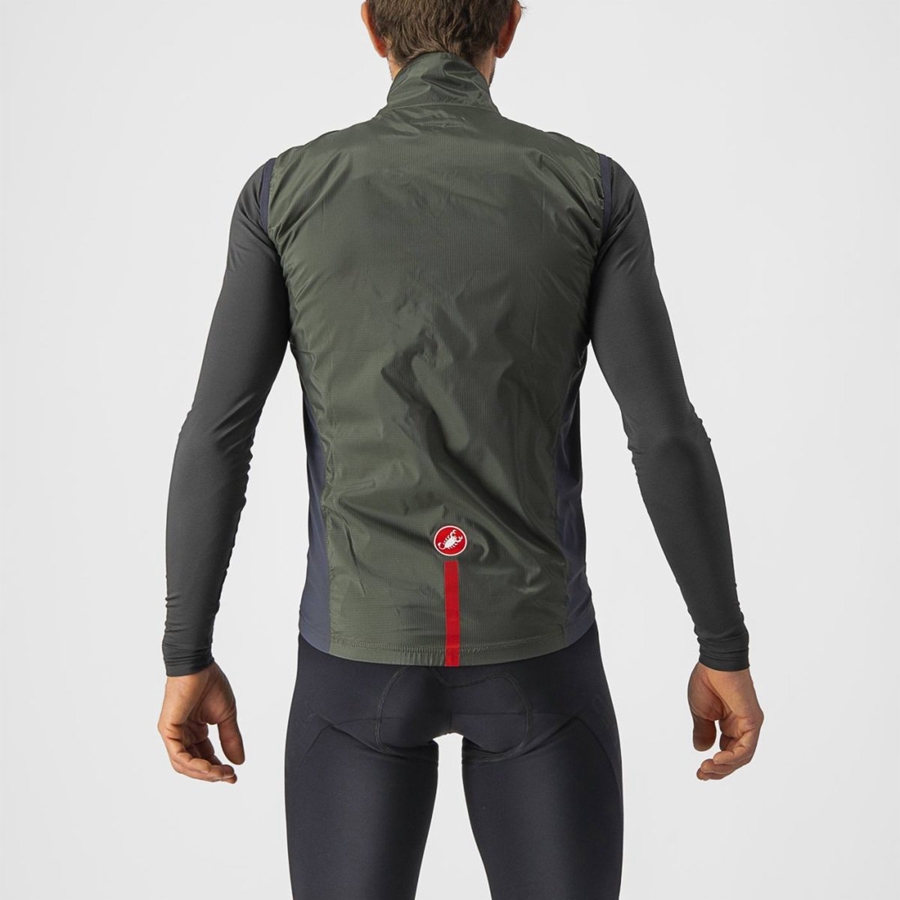 Green / Dark Grey Men Castelli SQUADRA STRETCH Vest | QSEJ-26905