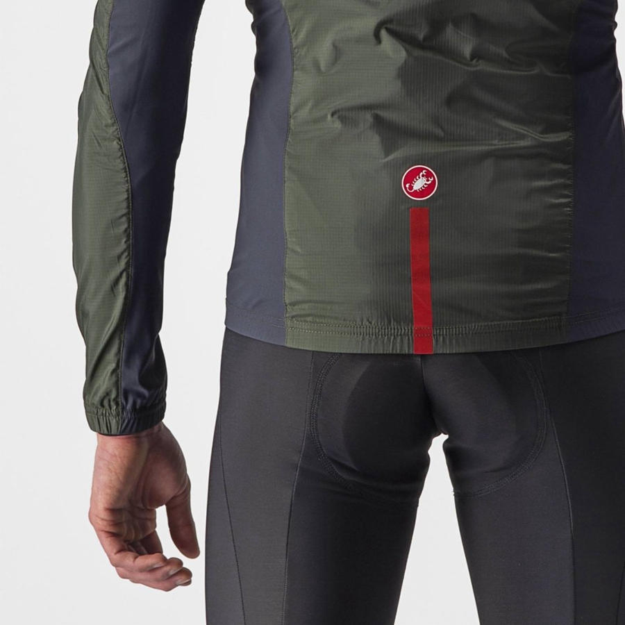 Green / Dark Grey Men Castelli SQUADRA STRETCH Protection | NMVP-31208