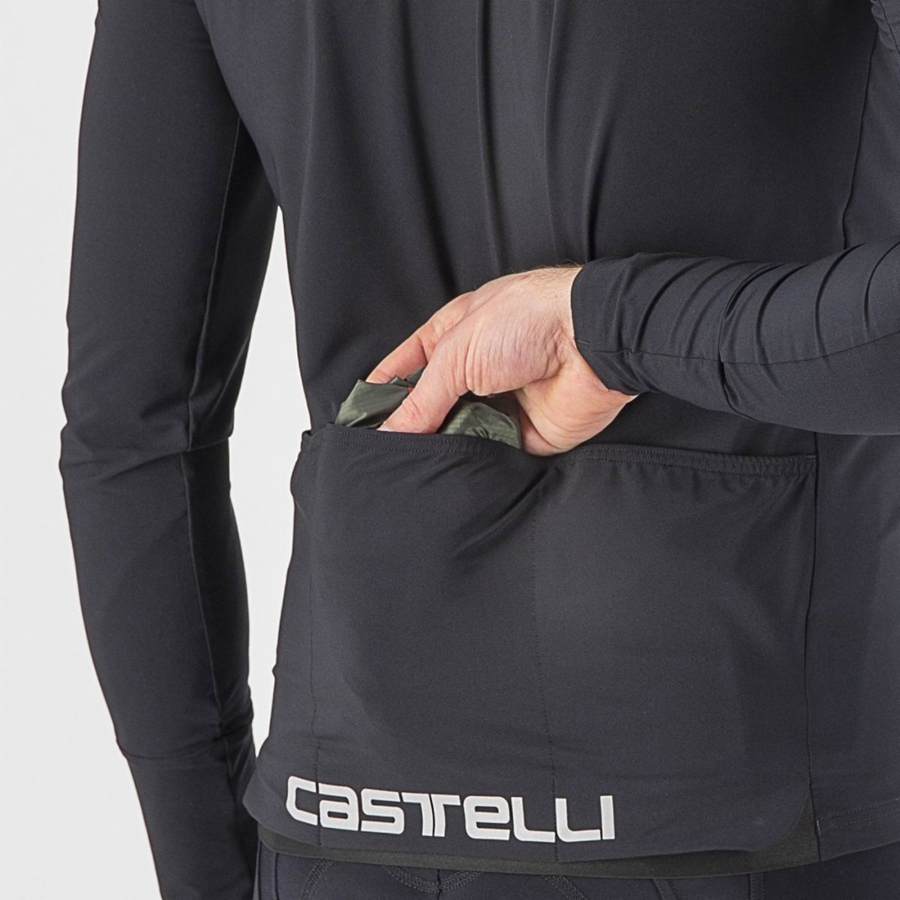 Green / Dark Grey Men Castelli SQUADRA STRETCH Protection | NMVP-31208