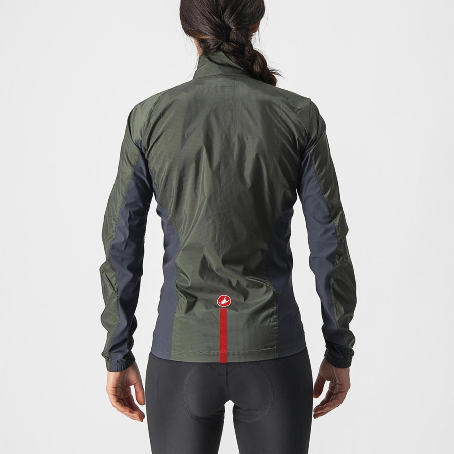 Green / Dark Grey Women Castelli SQUADRA STRETCH W Protection | GXYQ-70856