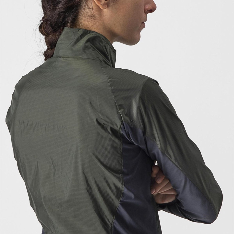 Green / Dark Grey Women Castelli SQUADRA STRETCH W Protection | GXYQ-70856