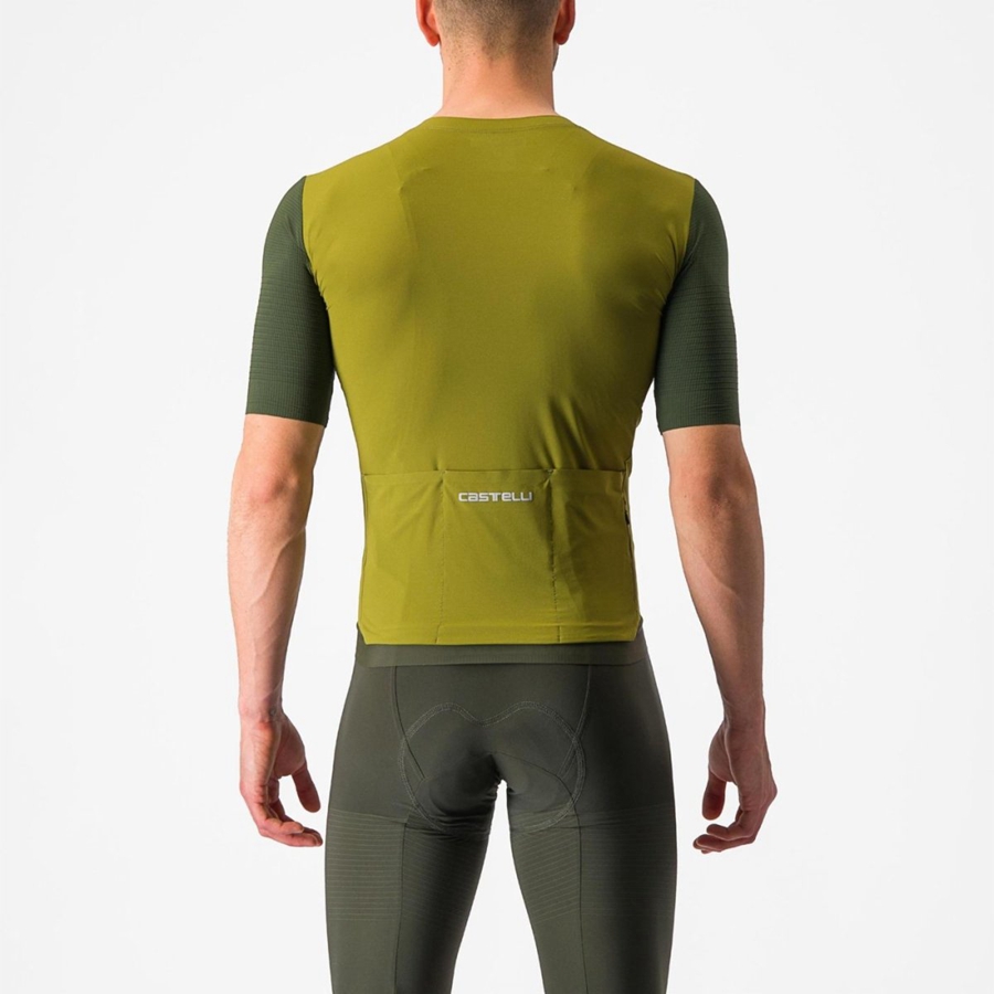 Green / Deep Green Men Castelli PREMIO Jersey | IJPR-90563