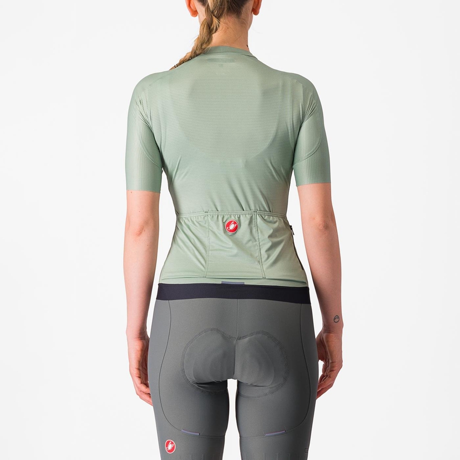 Green / Deep Green Women Castelli ESPRESSO W Jersey | AYNO-16845