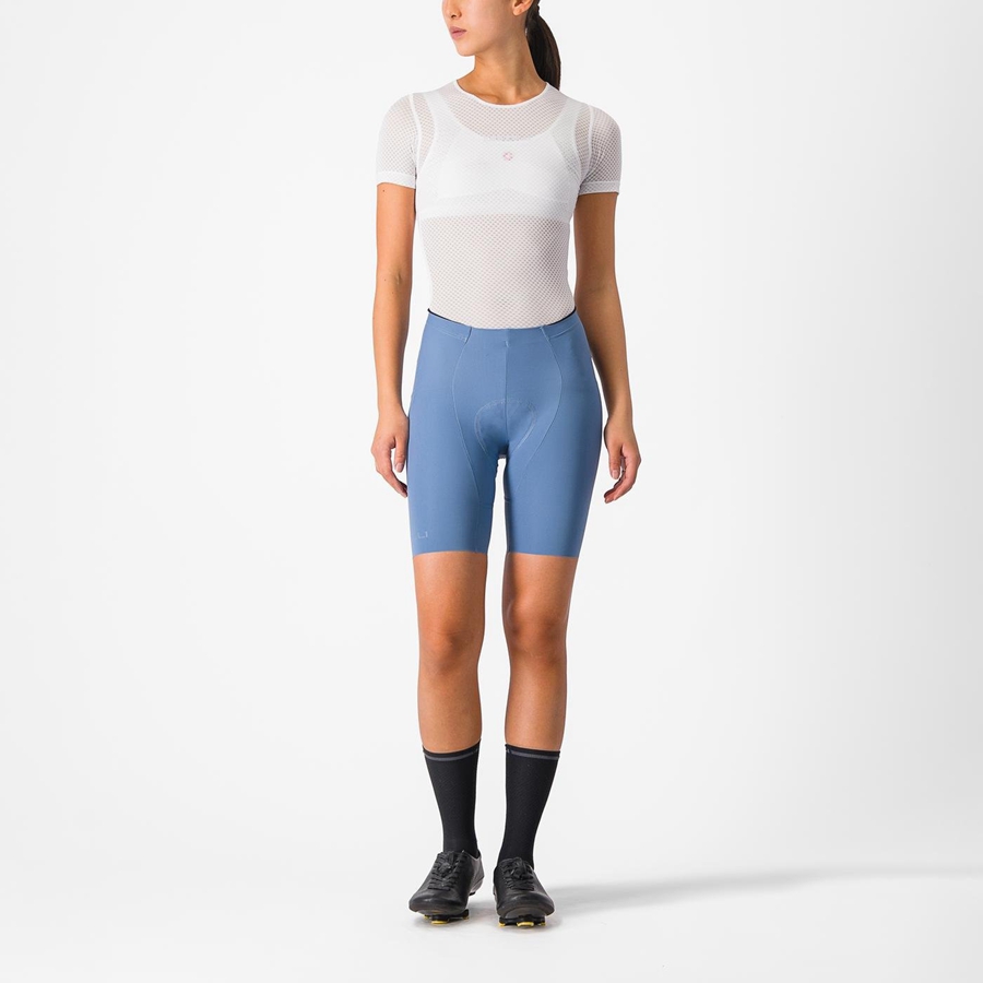 Grey Blue Women Castelli FREE AERO RC W Shorts | MPBW-08174