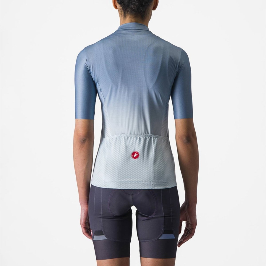 Grey Blue / Blue Women Castelli SALITA Jersey | ENBF-87504