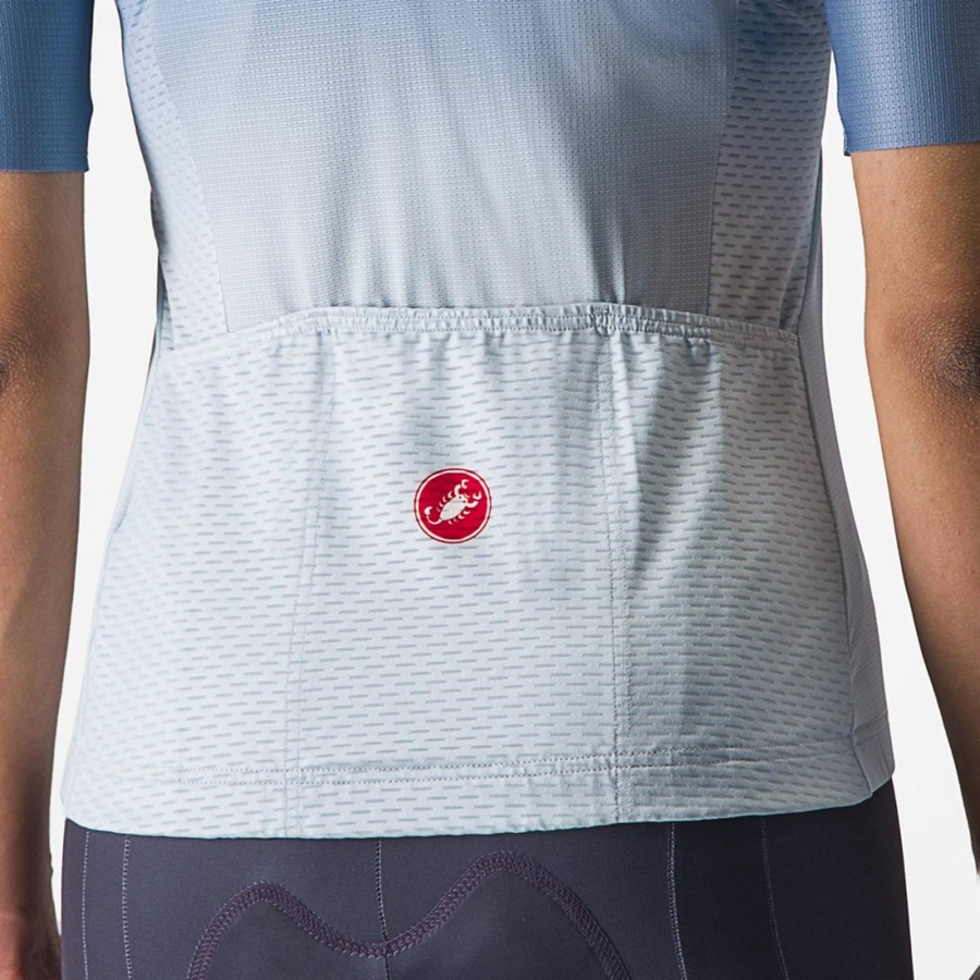 Grey Blue / Blue Women Castelli SALITA Jersey | ENBF-87504