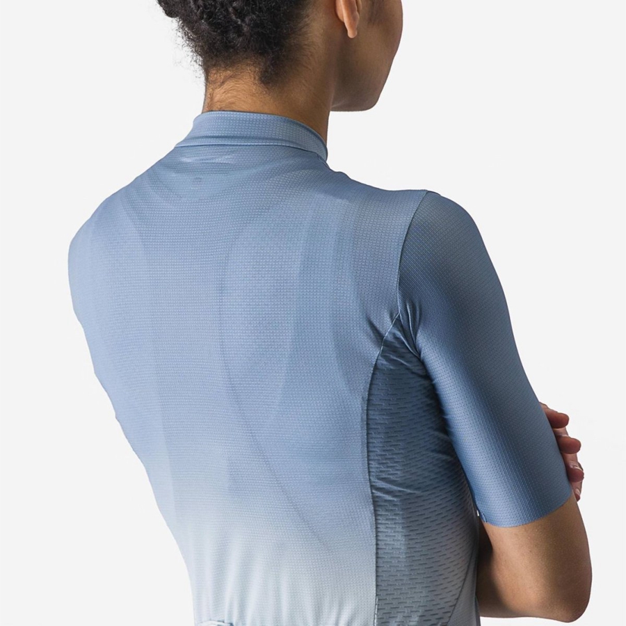 Grey Blue / Blue Women Castelli SALITA Jersey | ENBF-87504