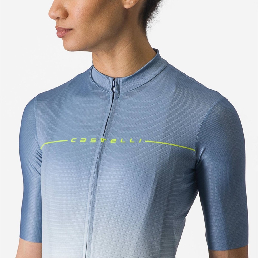 Grey Blue / Blue Women Castelli SALITA Jersey | ENBF-87504