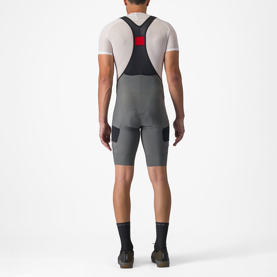 Grey Men Castelli UNLIMITED CARGO Bib Shorts | IFHT-72048