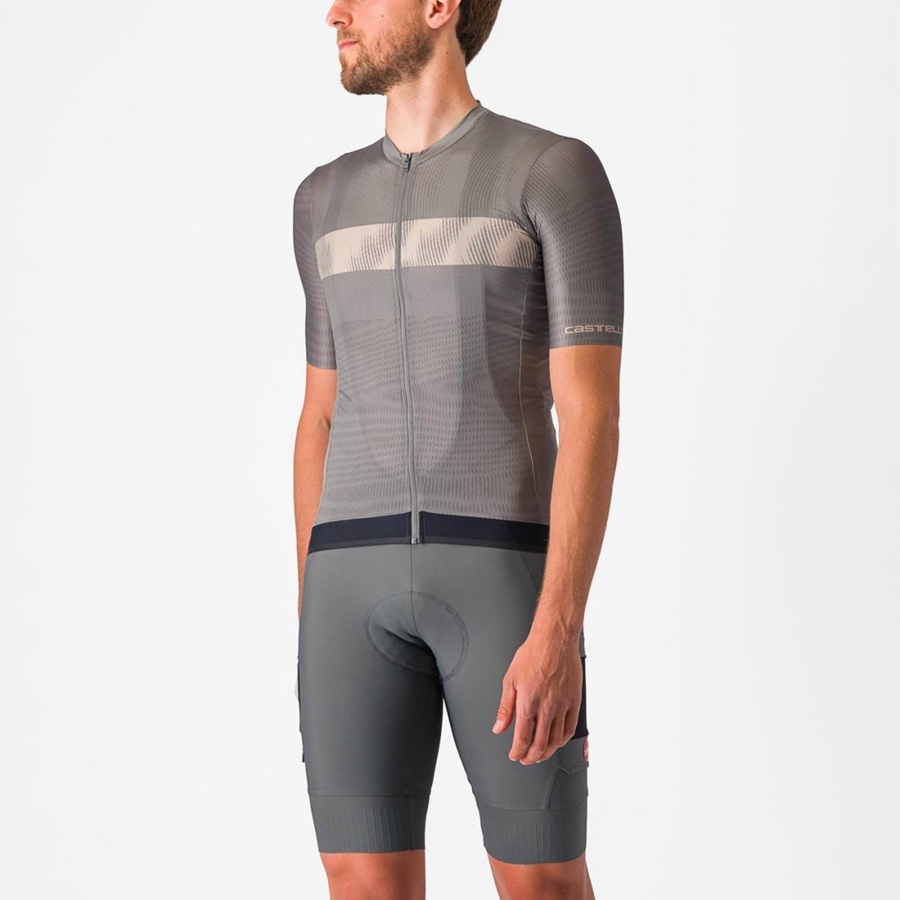 Grey Men Castelli UNLIMITED ENDURANCE Jersey | JEZW-32867