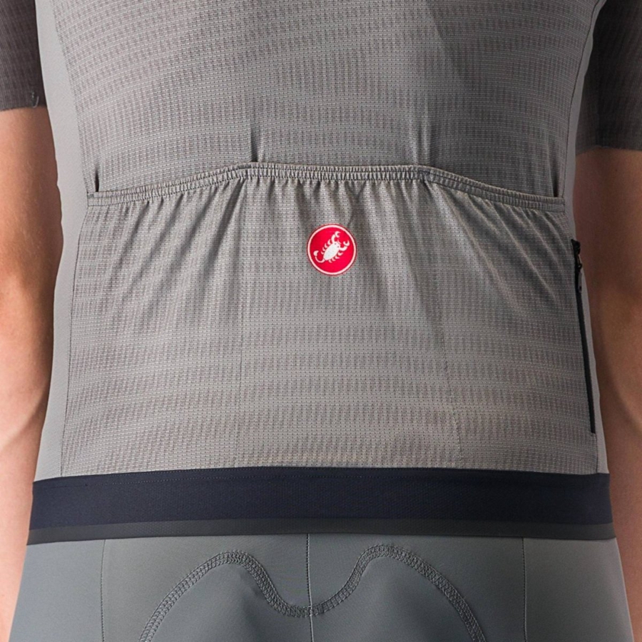 Grey Men Castelli UNLIMITED ENDURANCE Jersey | JEZW-32867