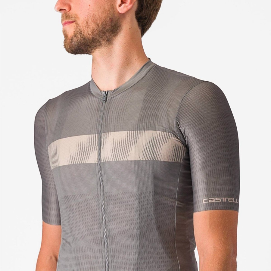 Grey Men Castelli UNLIMITED ENDURANCE Jersey | JEZW-32867