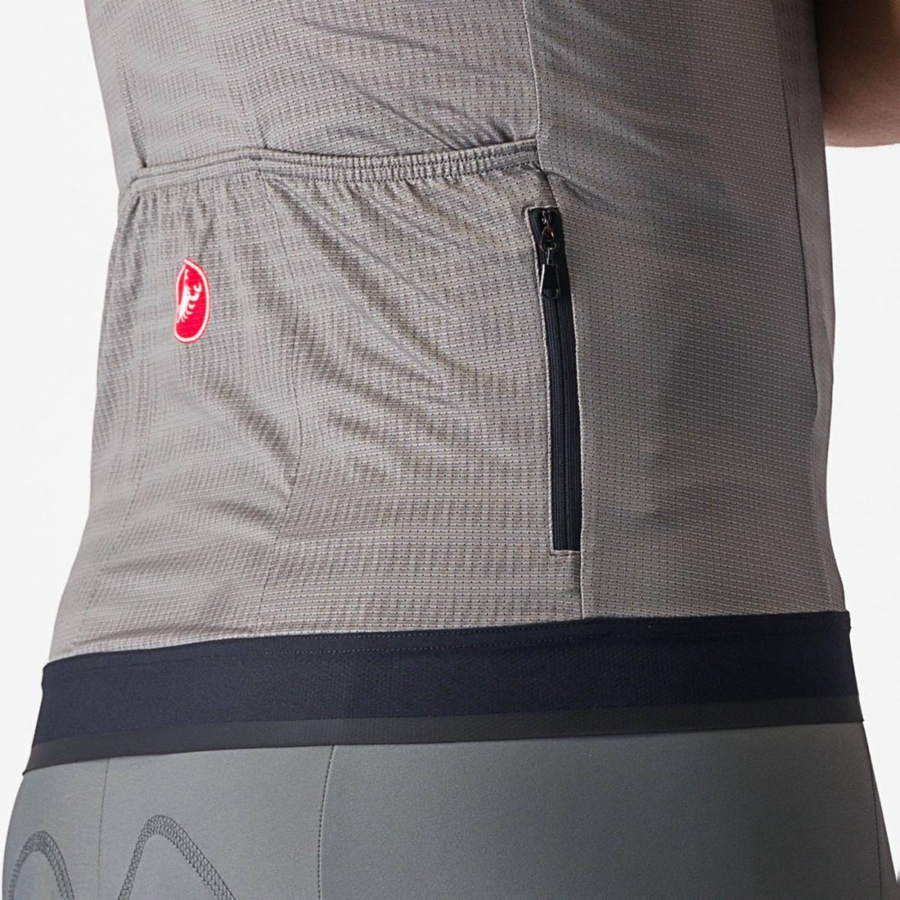 Grey Men Castelli UNLIMITED ENDURANCE Jersey | JEZW-32867