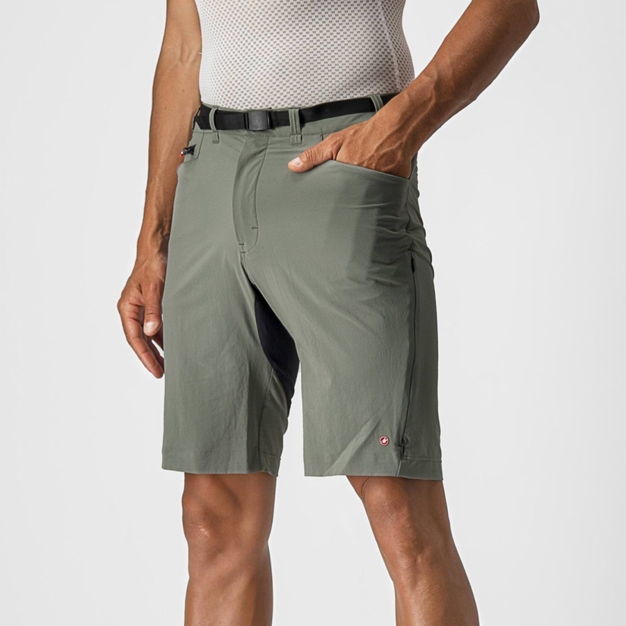 Grey Men Castelli UNLIMITED TRAILGY Shorts | IKRN-16204