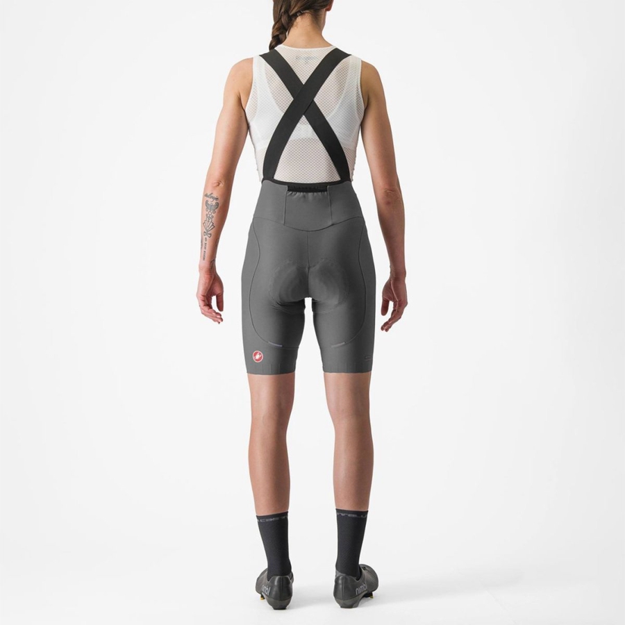 Grey Women Castelli ESPRESSO W DT Bib Shorts | ZPUY-84321