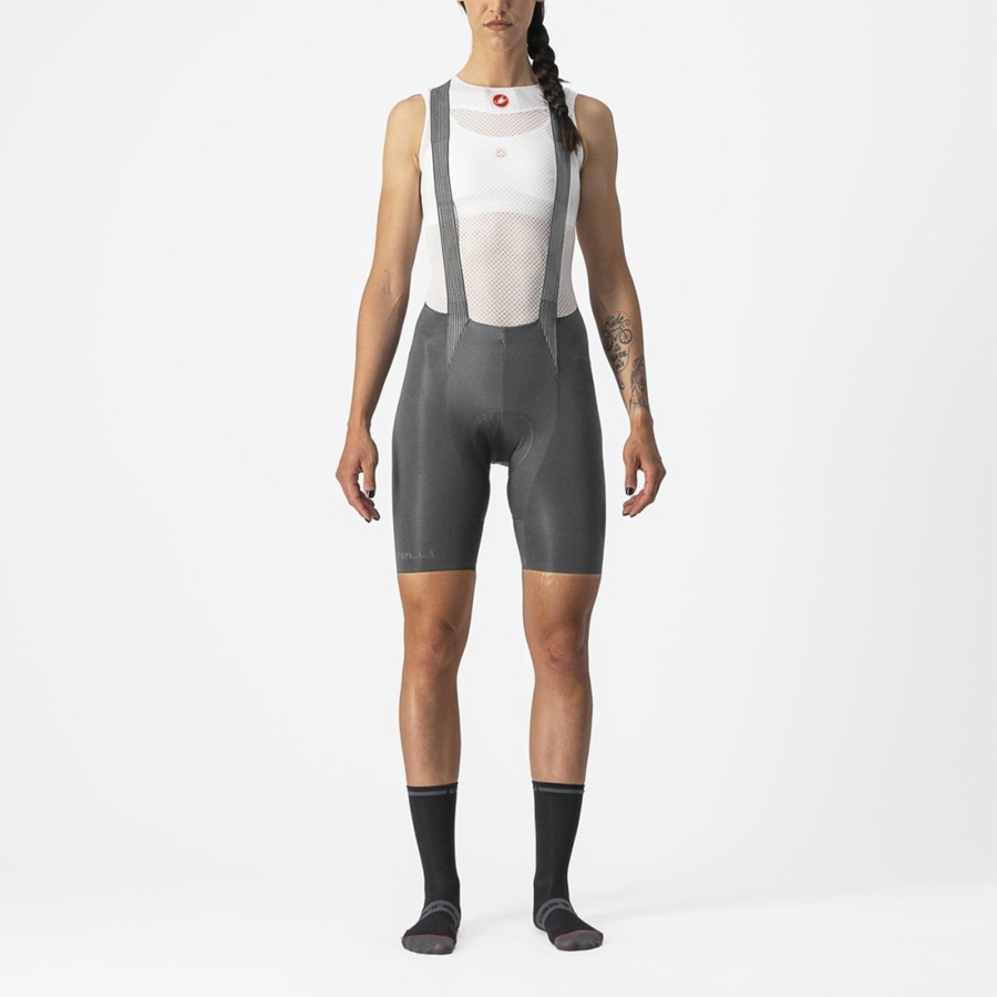 Grey Women Castelli FREE AERO RC W Bib Shorts | DGAK-62034