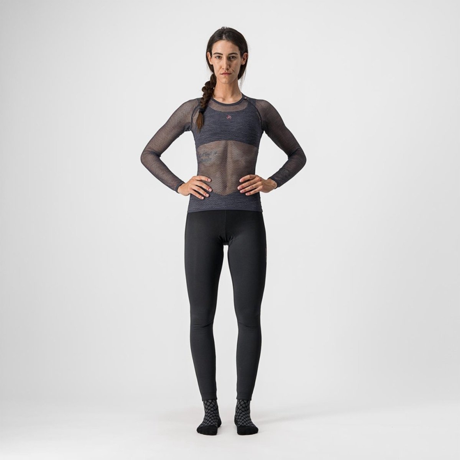 Grey Women Castelli MIRACOLO W LONG SLEEVE Base Layer | GYIP-98630