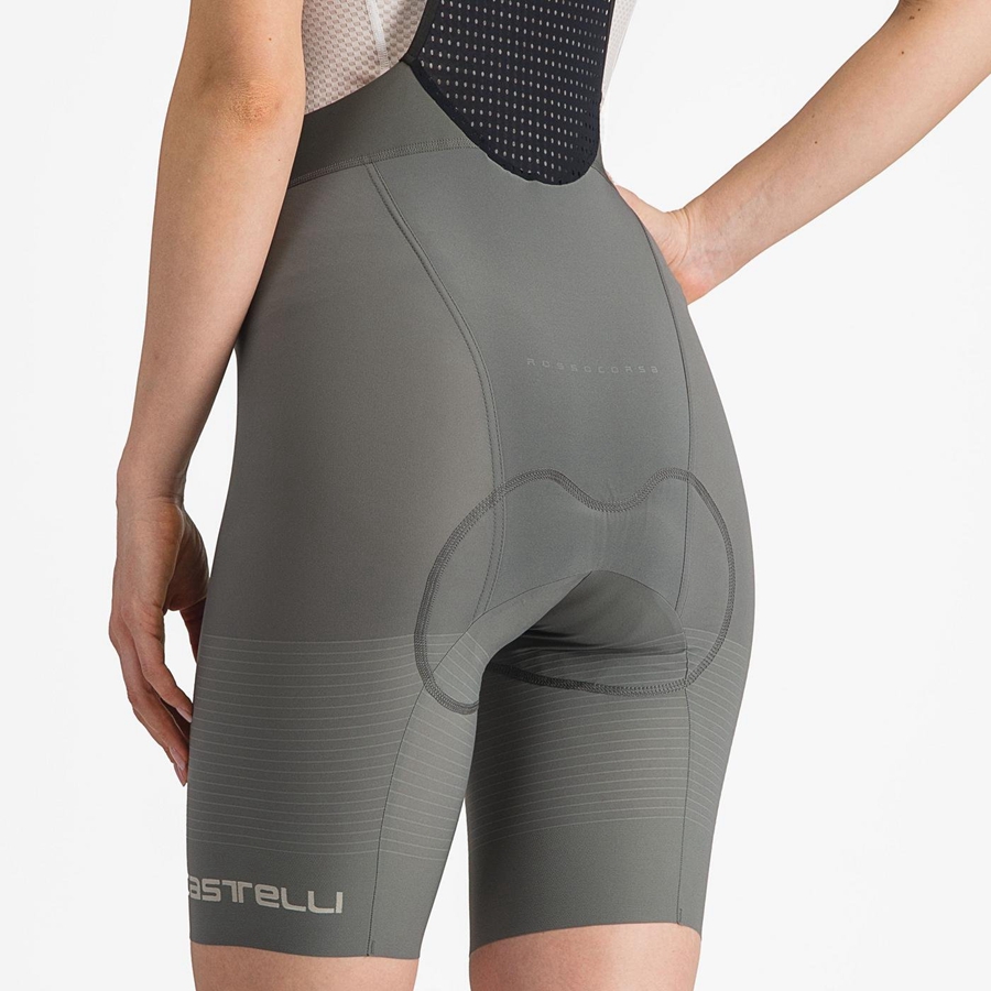 Grey Women Castelli PREMIO W Bib Shorts | FHNX-29671