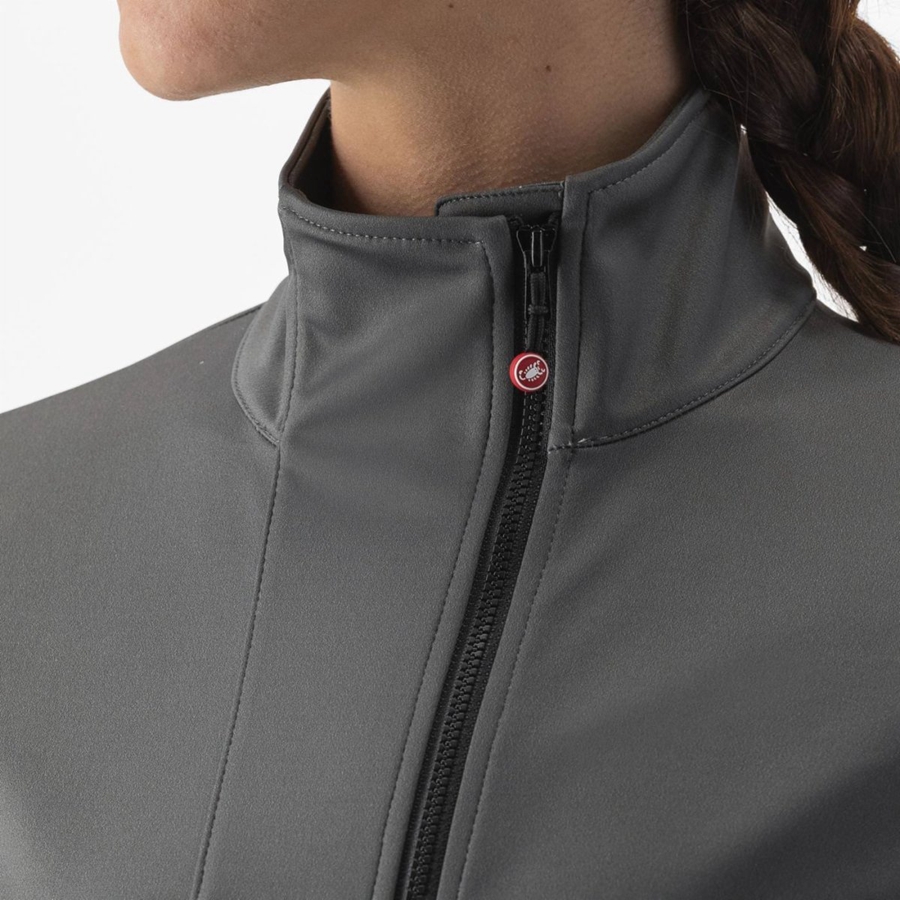 Grey Women Castelli TRANSITION 2 W Jackets | IFDY-21465